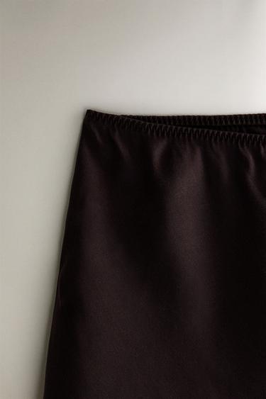 SILK SHORTS - Dark brown by Zara - Image 1