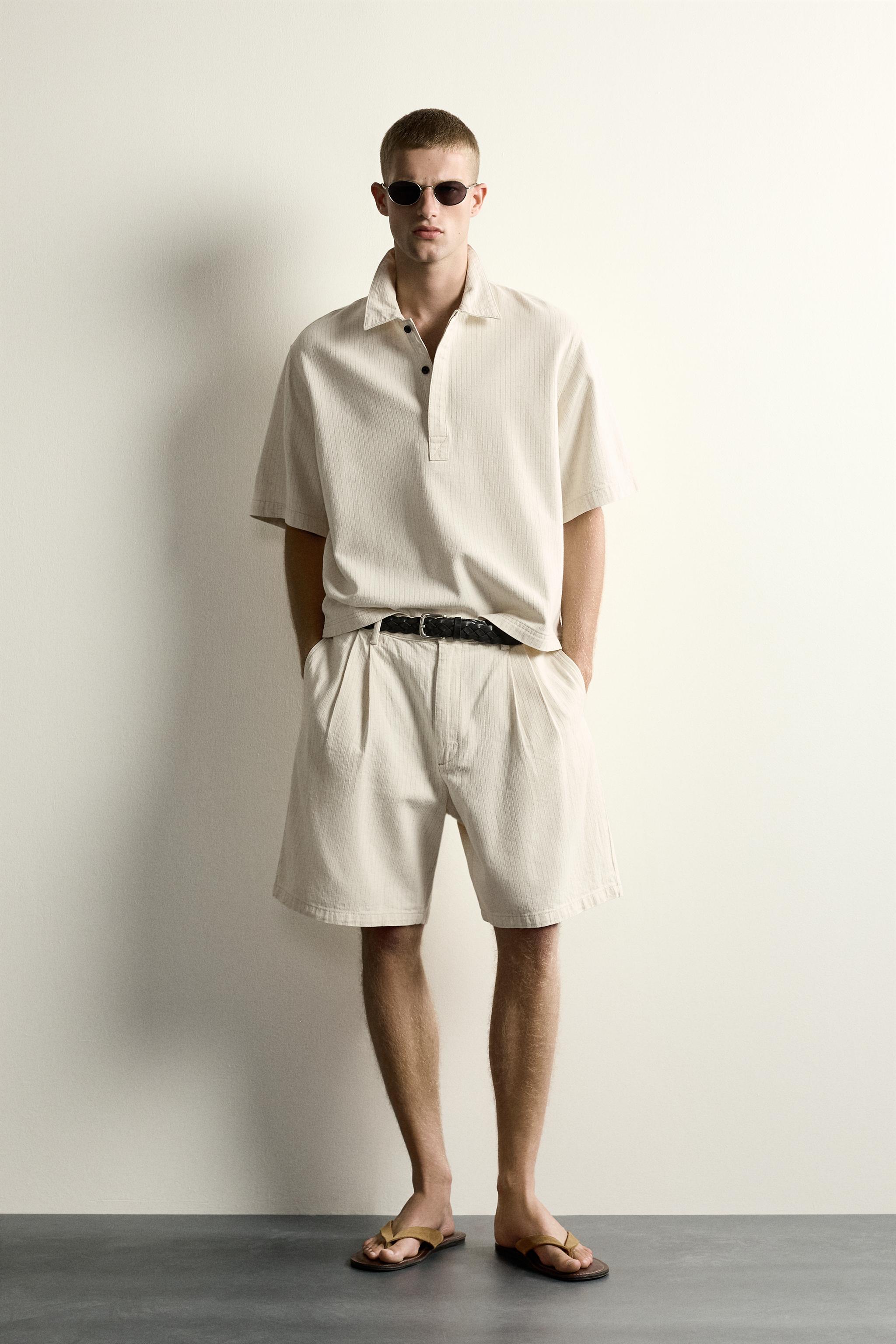 BOXY FIT STRIPED POLO SHIRT
