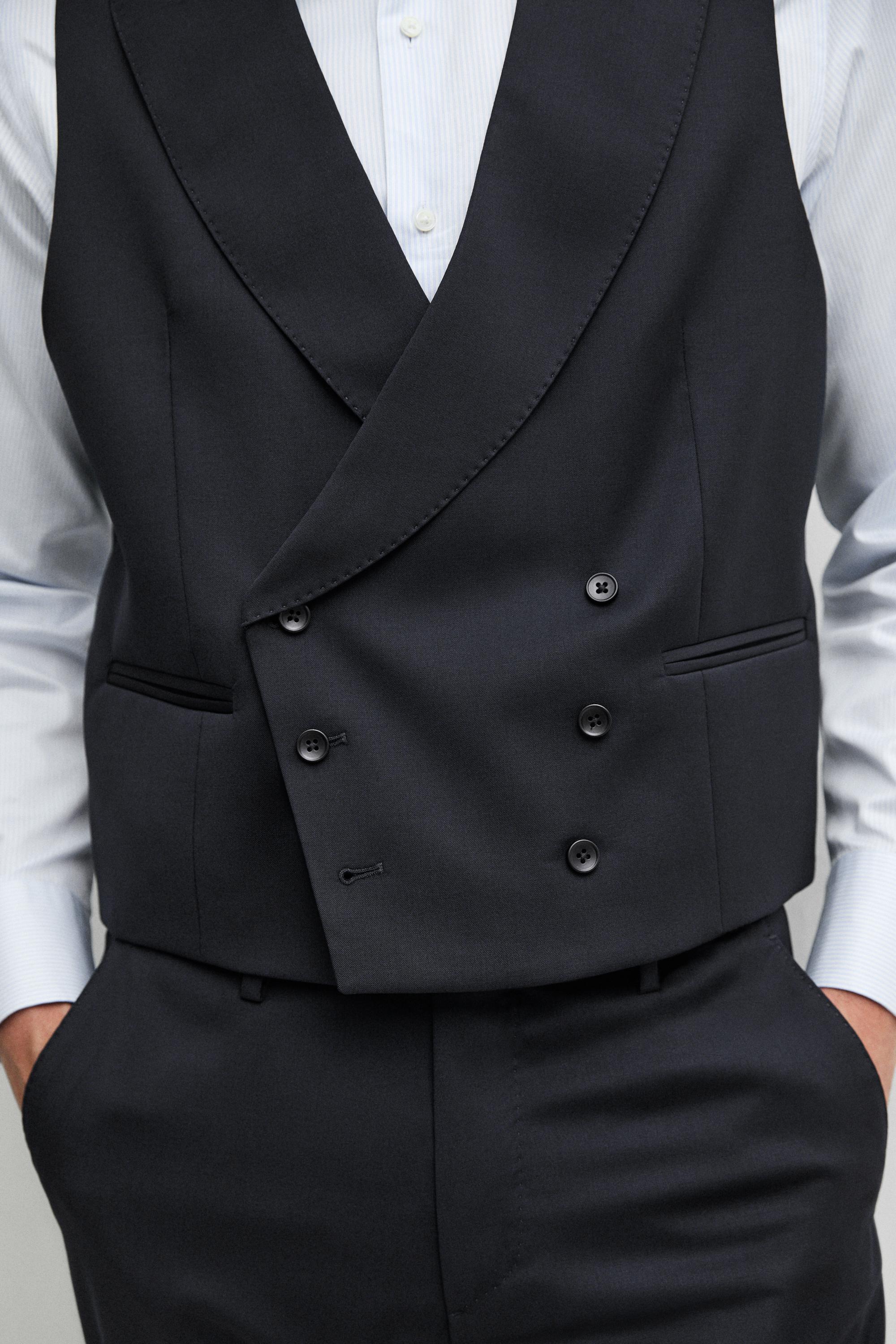 Cool wool suit waistcoat