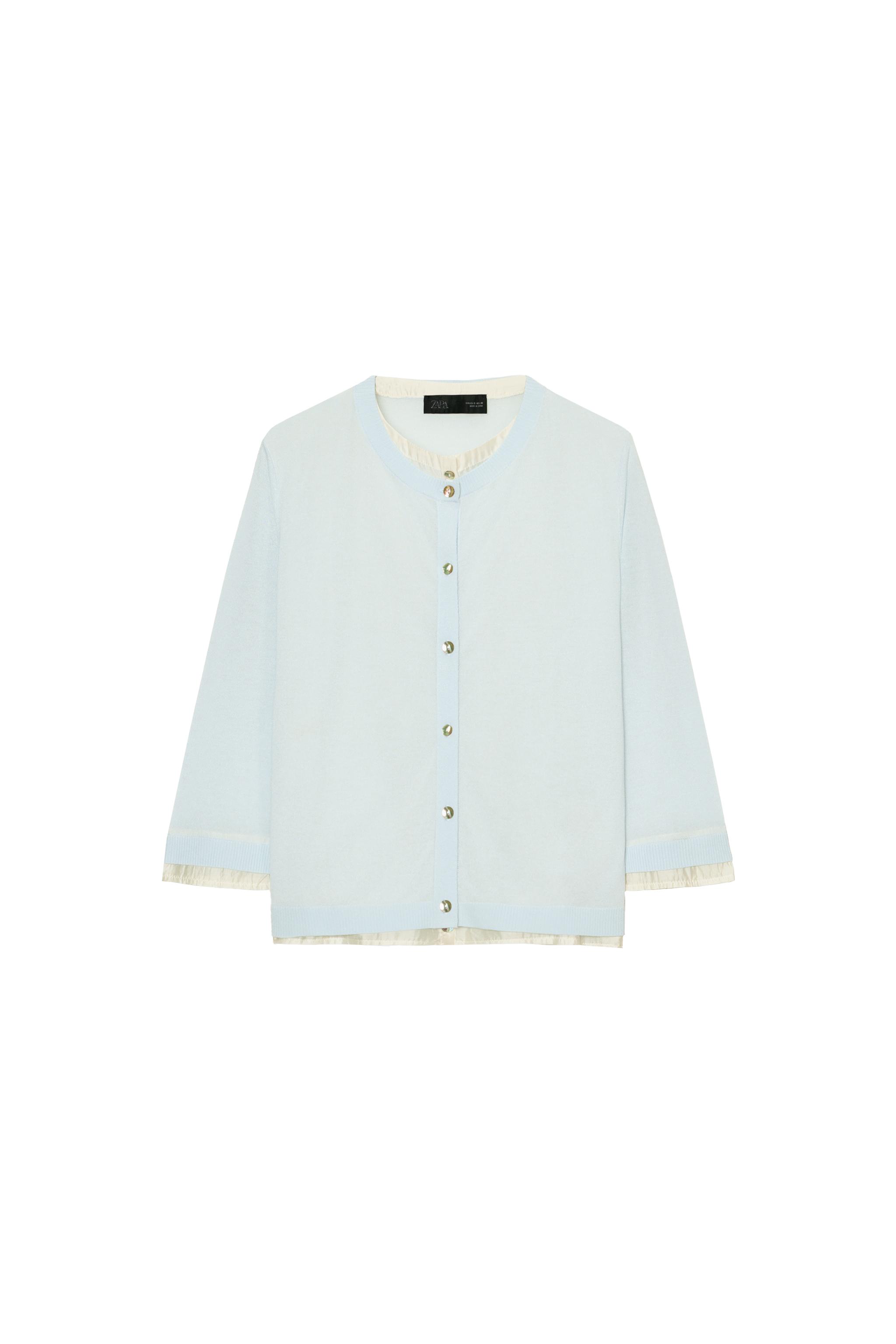 zara — GIACCA COMBINATA IN MAGLIA
