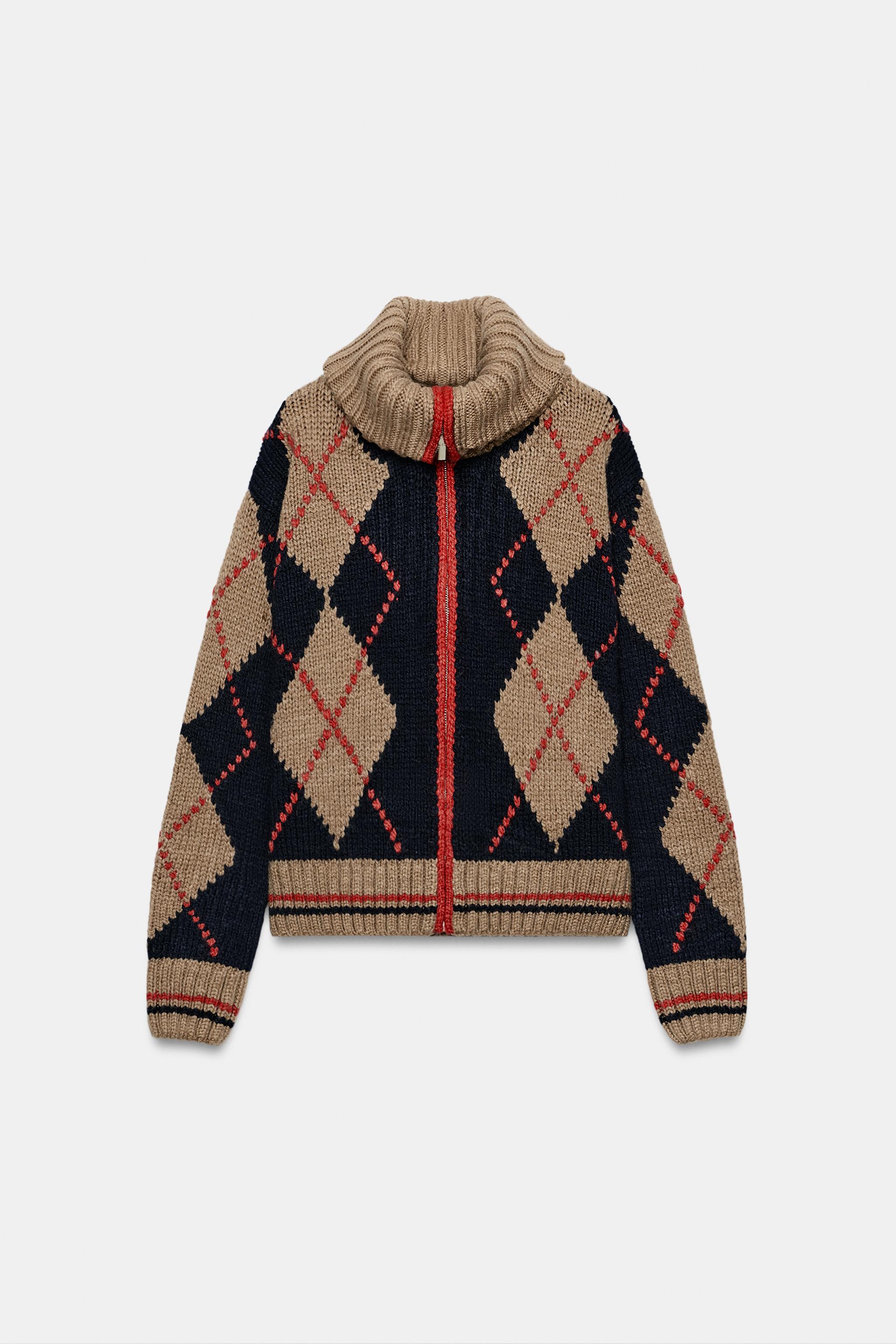 GILET EN MAILLE À LOSANGES