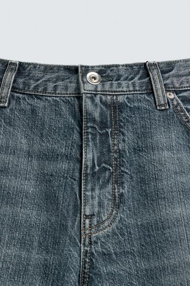 JEAN DROIT BOOTCUT À OUVERTURES - Bleu encre de Zara - Image 9