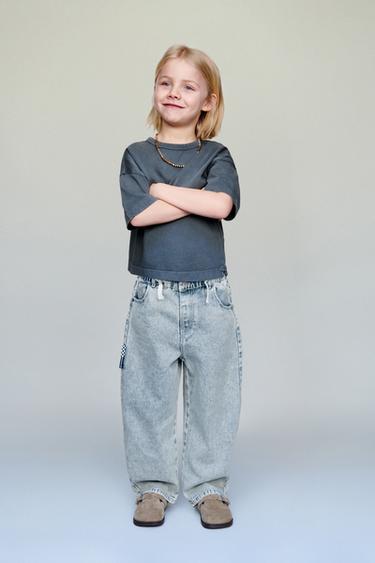 JEANS BALLON OVERDYE - Zara 라이트 블루