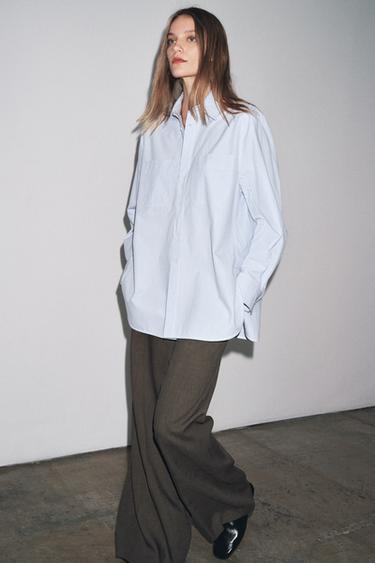 CHEMISE RAYURES POCHE ZW COLLECTION - rayures de Zara