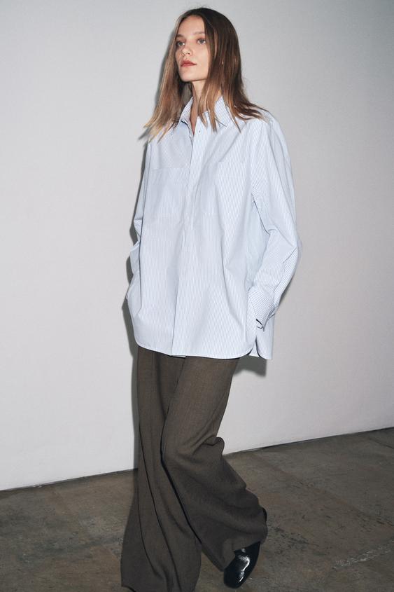 STRIPED SHIRT WITH POCKET ZW COLLECTION