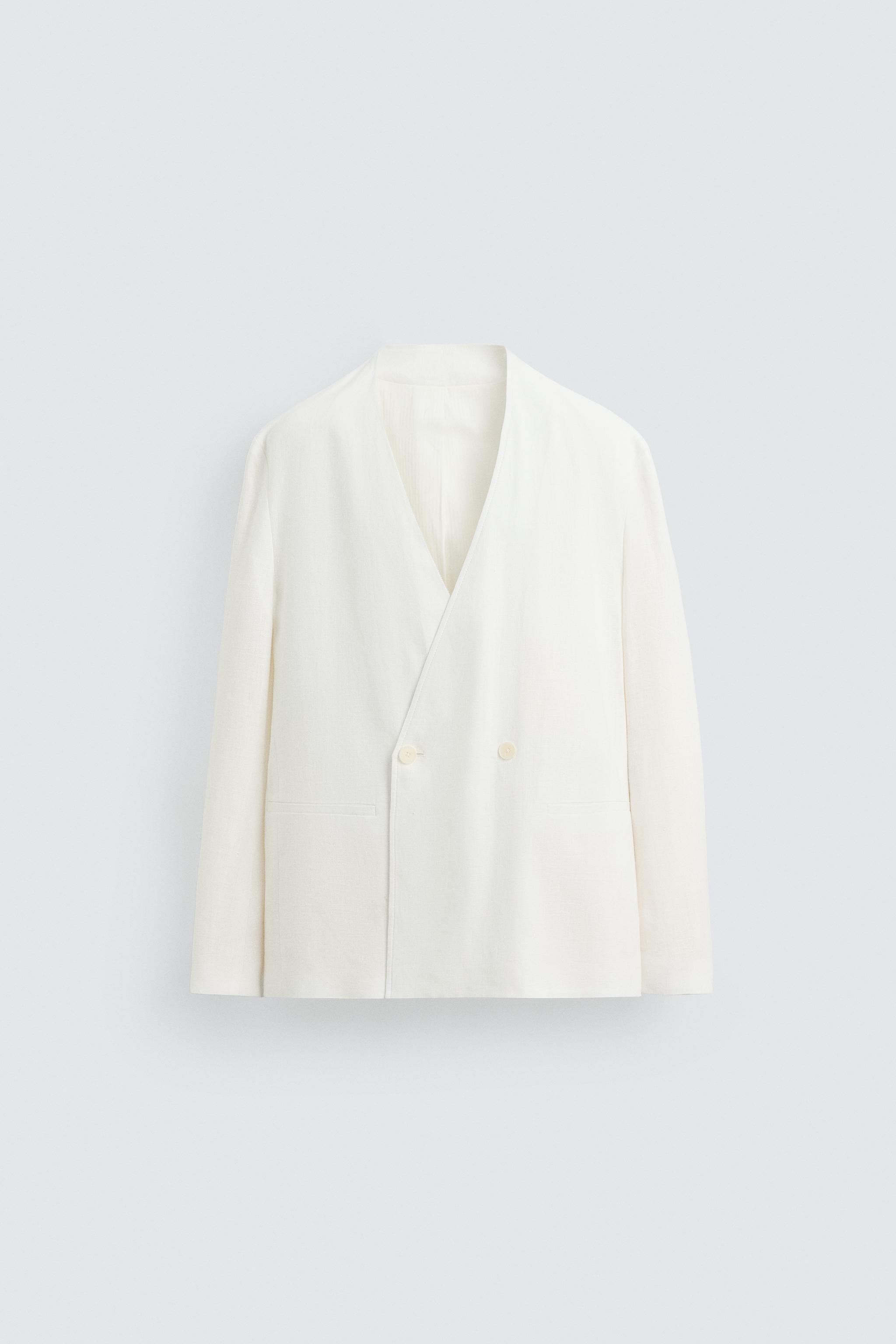 100％リネンスーツブレザー - ホワイト | ZARA Japan / 日本