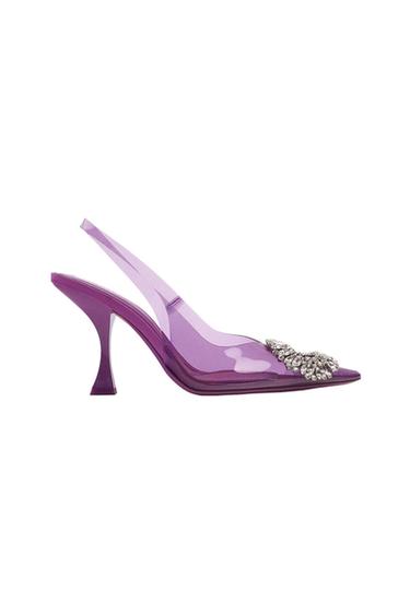 EMBELLISHED VINYL HEELED SHOES