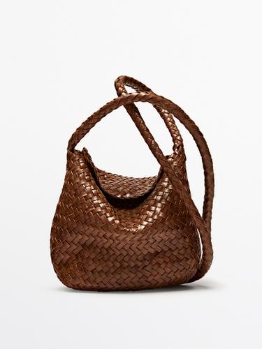 Zara Braided nappa leather crossbody bag - Leather