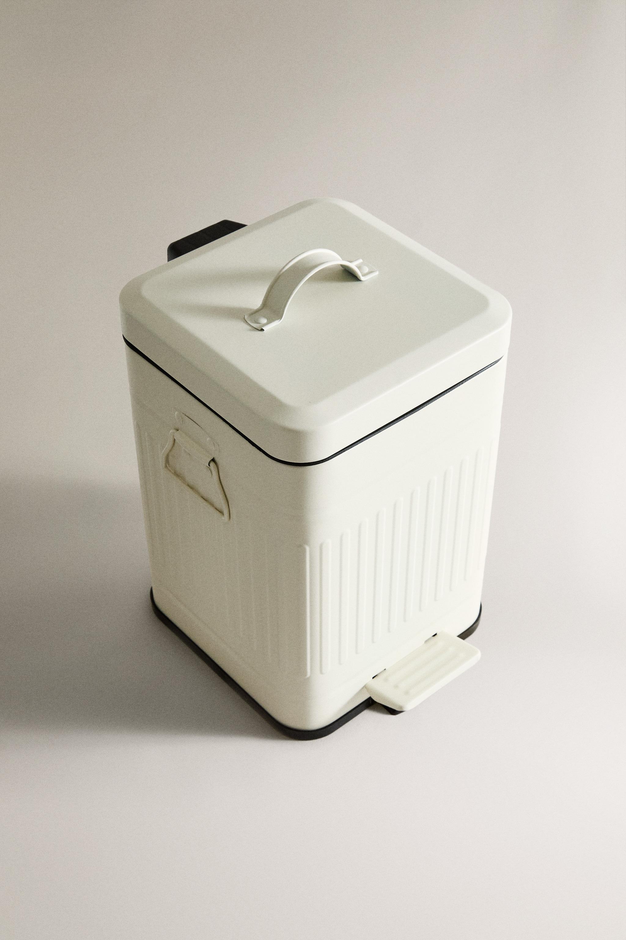 MINI KITCHEN TRASH CAN — Cream