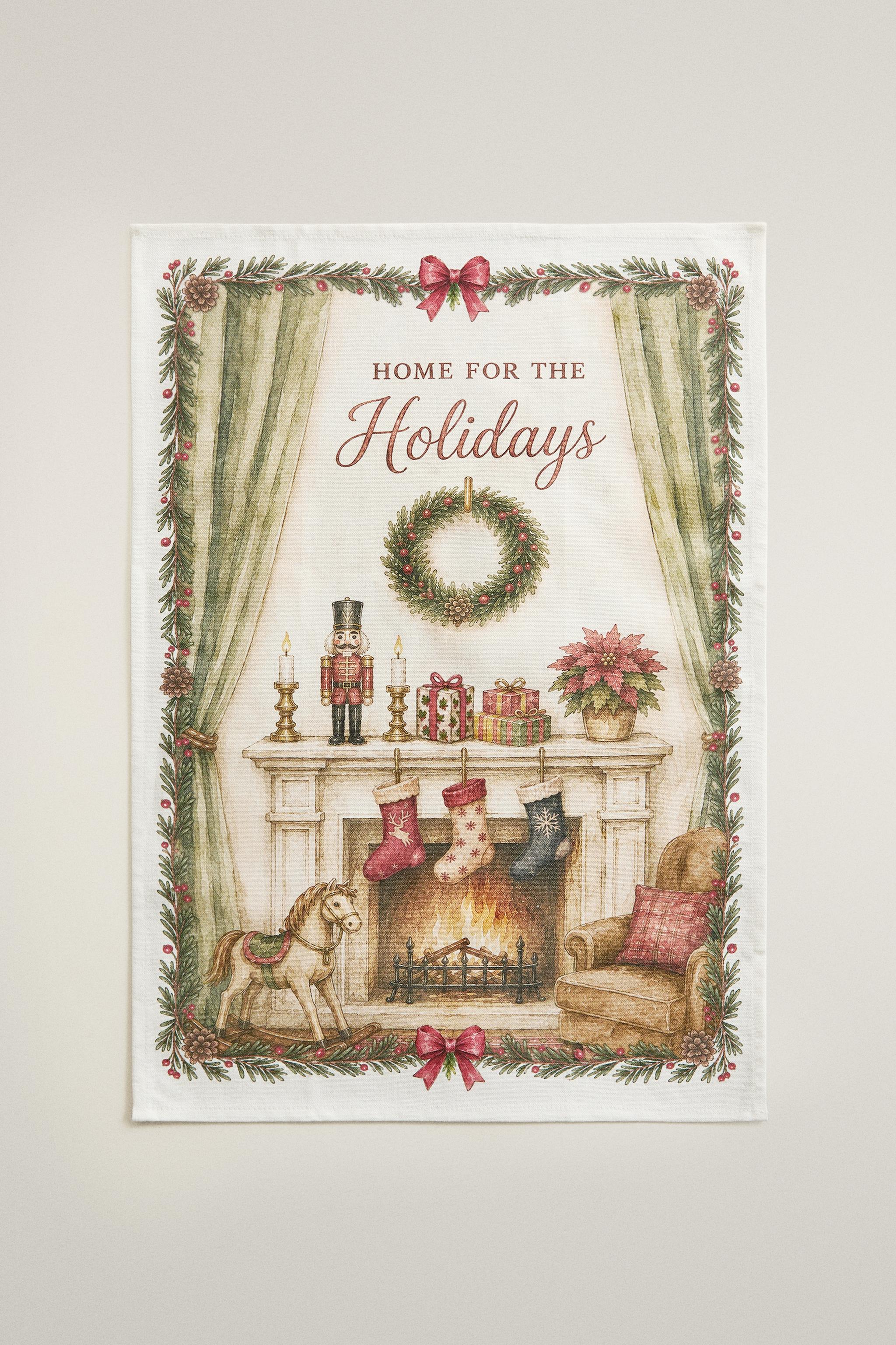 CHRISTMAS PRINT KITCHEN TOWELS (PACK OF 2)