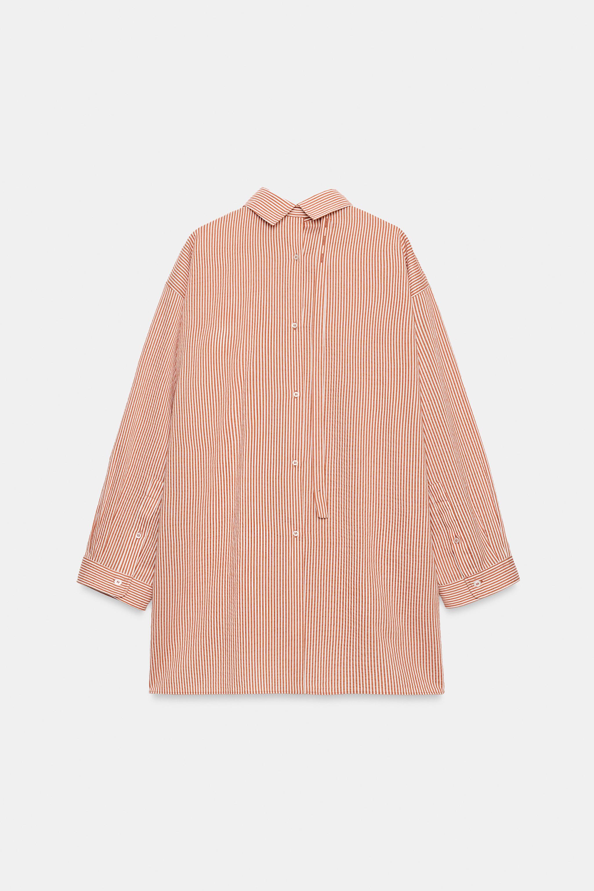Женские рубашки Zara BACK BUTTON SHIRT ZW COLLECTION — фото 8