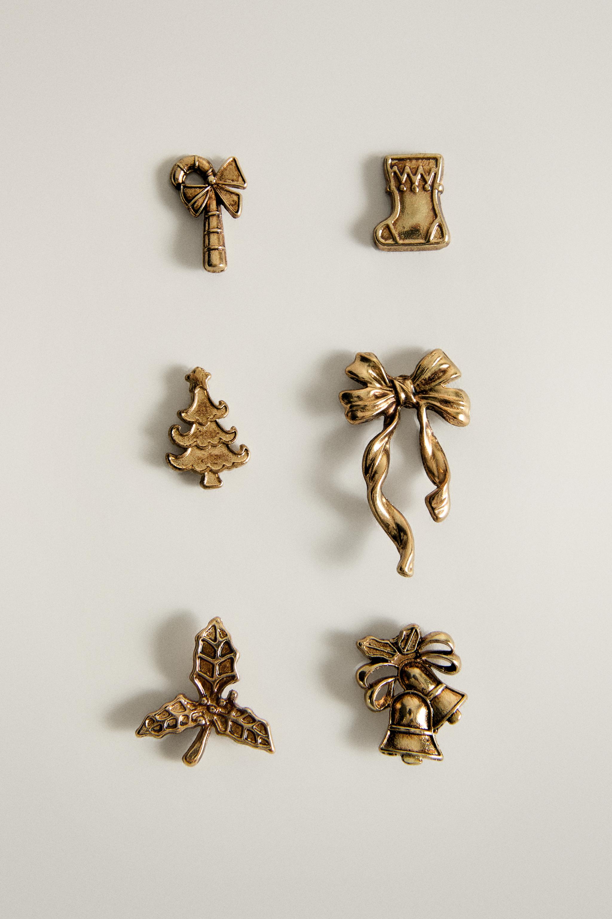 LOT DE 6 PINS POUR BOUGIES DE NOËL