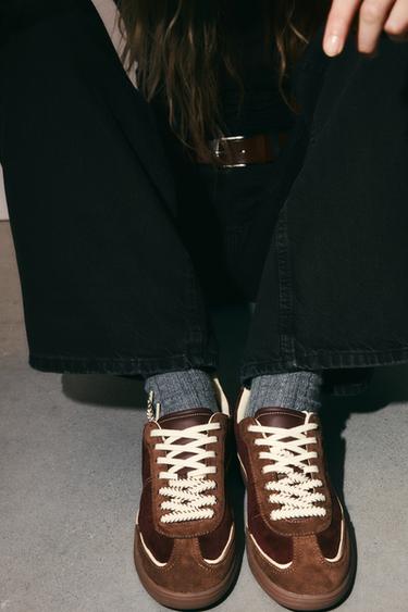 TRAINERS - Burgundy Red by Zara - Image 1