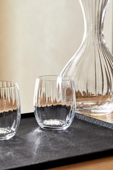 BOHEMIA CRYSTAL TUMBLER WITH LINES -  by Zara - Image 6