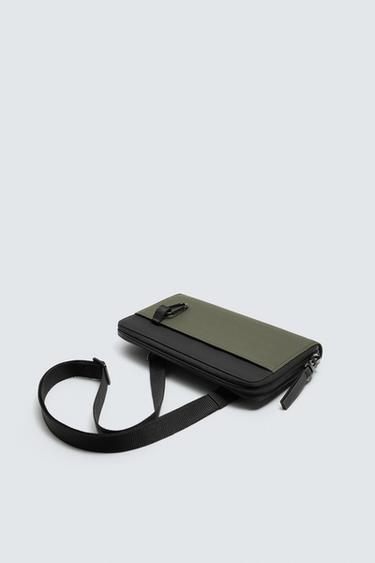 RUBBERISED XL WALLET - Khaki Green by Zara - Image 1