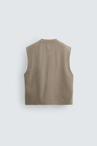 DÉBARDEUR COURT - Vison clair de Zara - Image 6