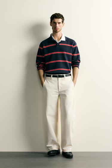 SOFT KNIT POLO SHIRT - red/navy by Zara - Image 0