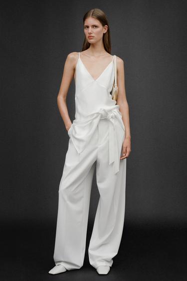 Zara STRAPLESS TOP WITH OPENING 50TH ANNIVERSARY - White