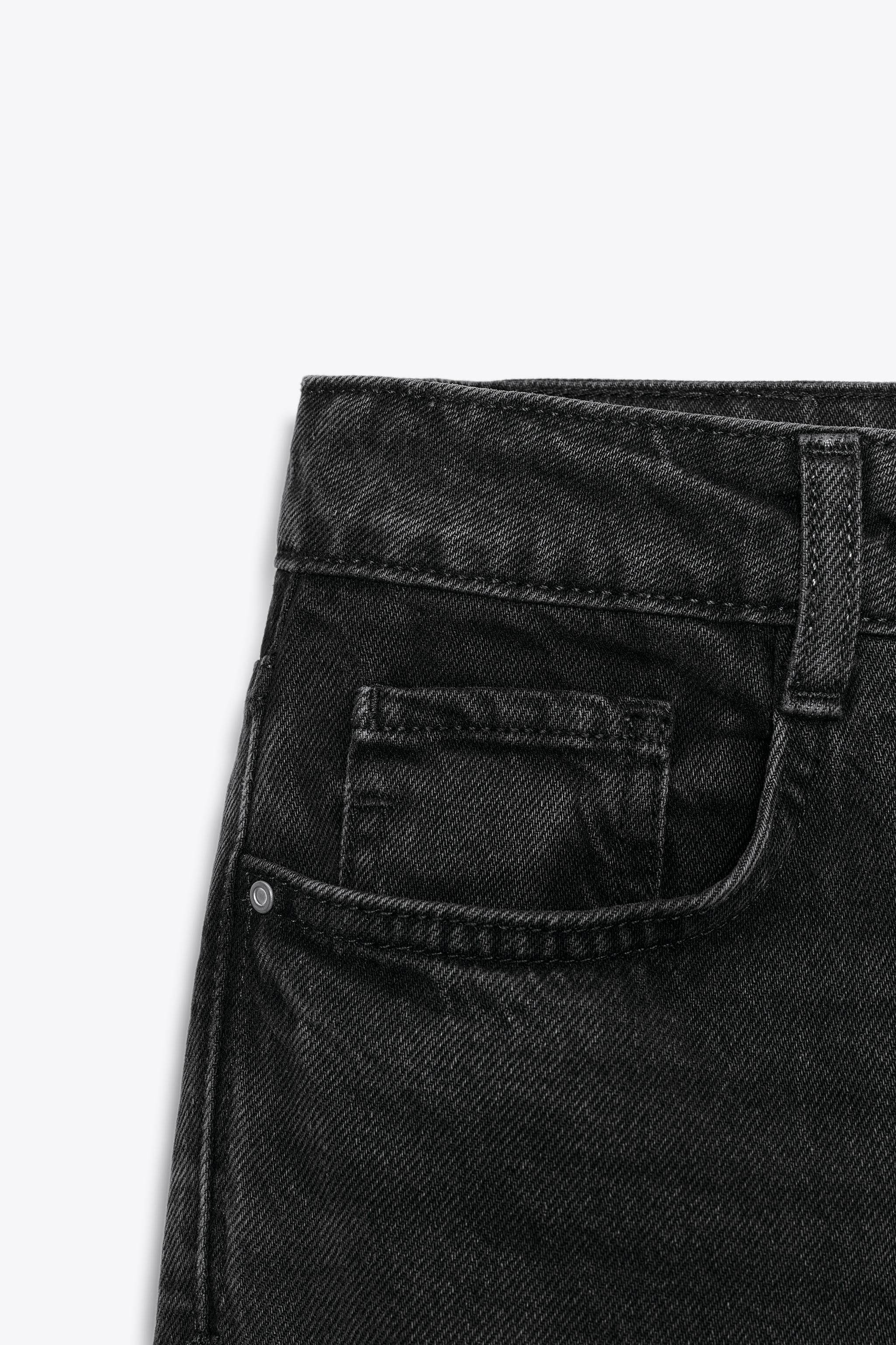 JEANS Z.02 STRAIGHT ANKLE CINTURA ALTA - Preto | ZARA Brasil