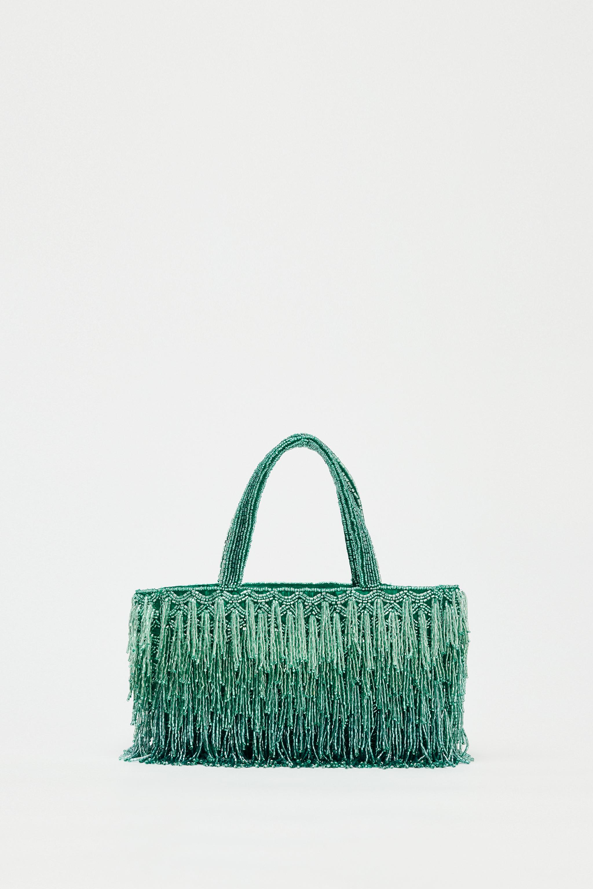 Bolsa Bolso Verde De Zara Bolso Cadena Elegante Audaz ZARA THE