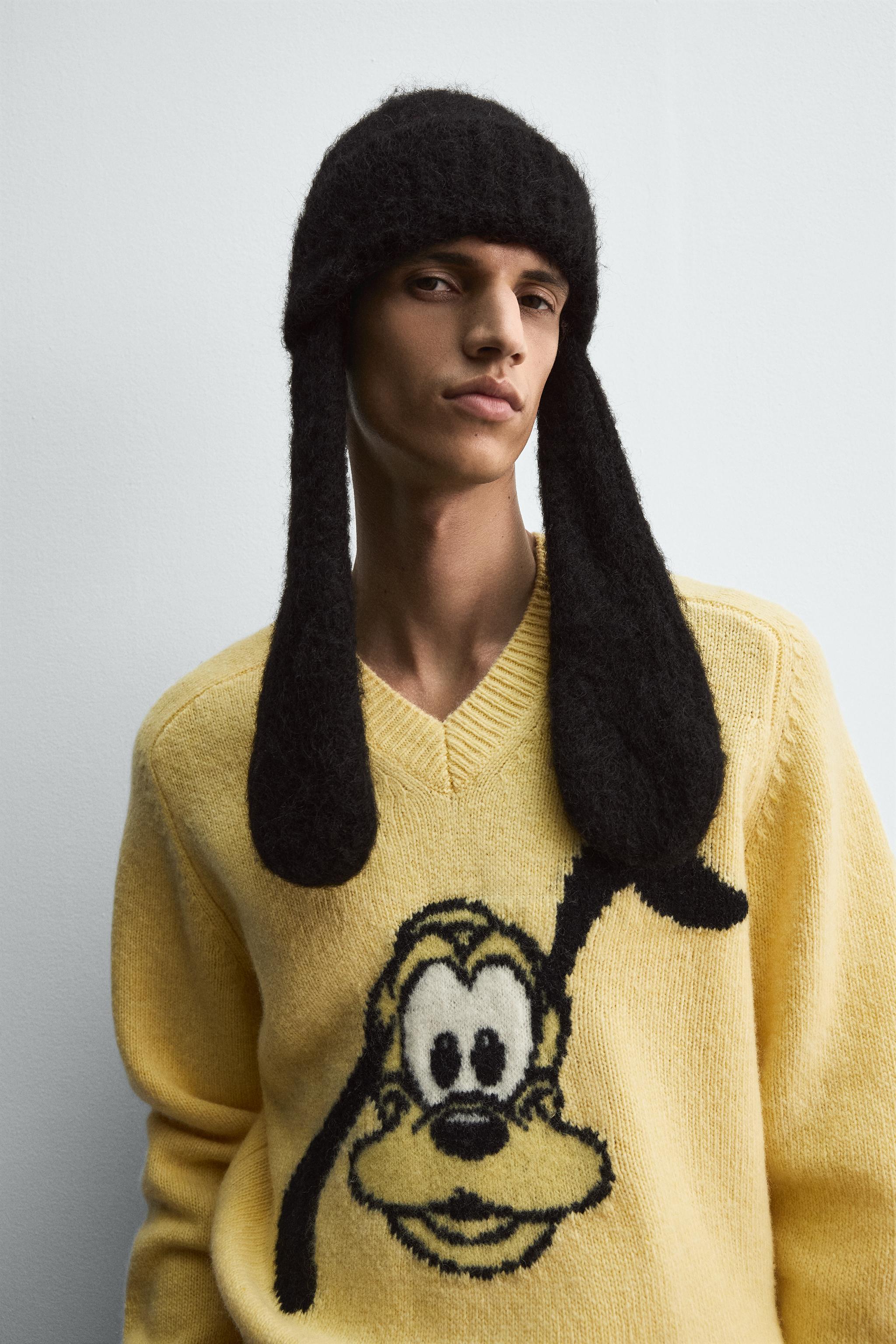 タグ付き新品★ZARAのウールプルートHARRY LAMBERT★XLサイズ ZARA］PLUTO ウールセーター HARRY LAMBERT FOR ZARA X DISNEY