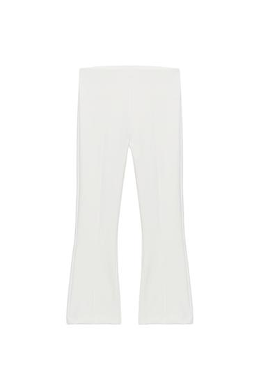 FLARED PINTUCK LEGGINGS - Oyster-white by Zara