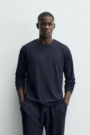 FLUID PYJAMA SET - Navy blue by Zara - Image 1