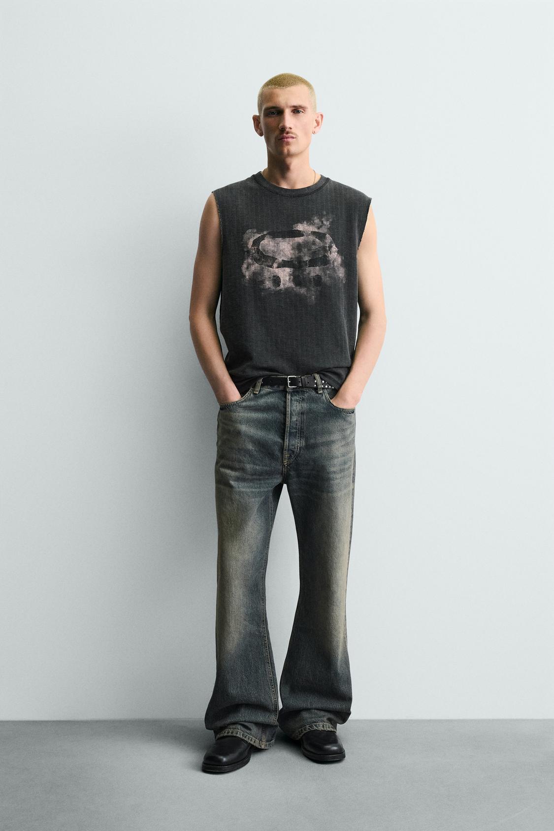 ТРИКОТАЖНАЯ МАЙКА С ПРИНТОМ ОТ ZARA