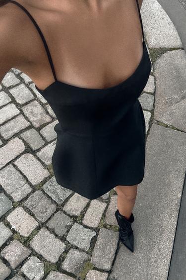 STRAPPY SHORT DRESS - Black by Zara - Image 3
