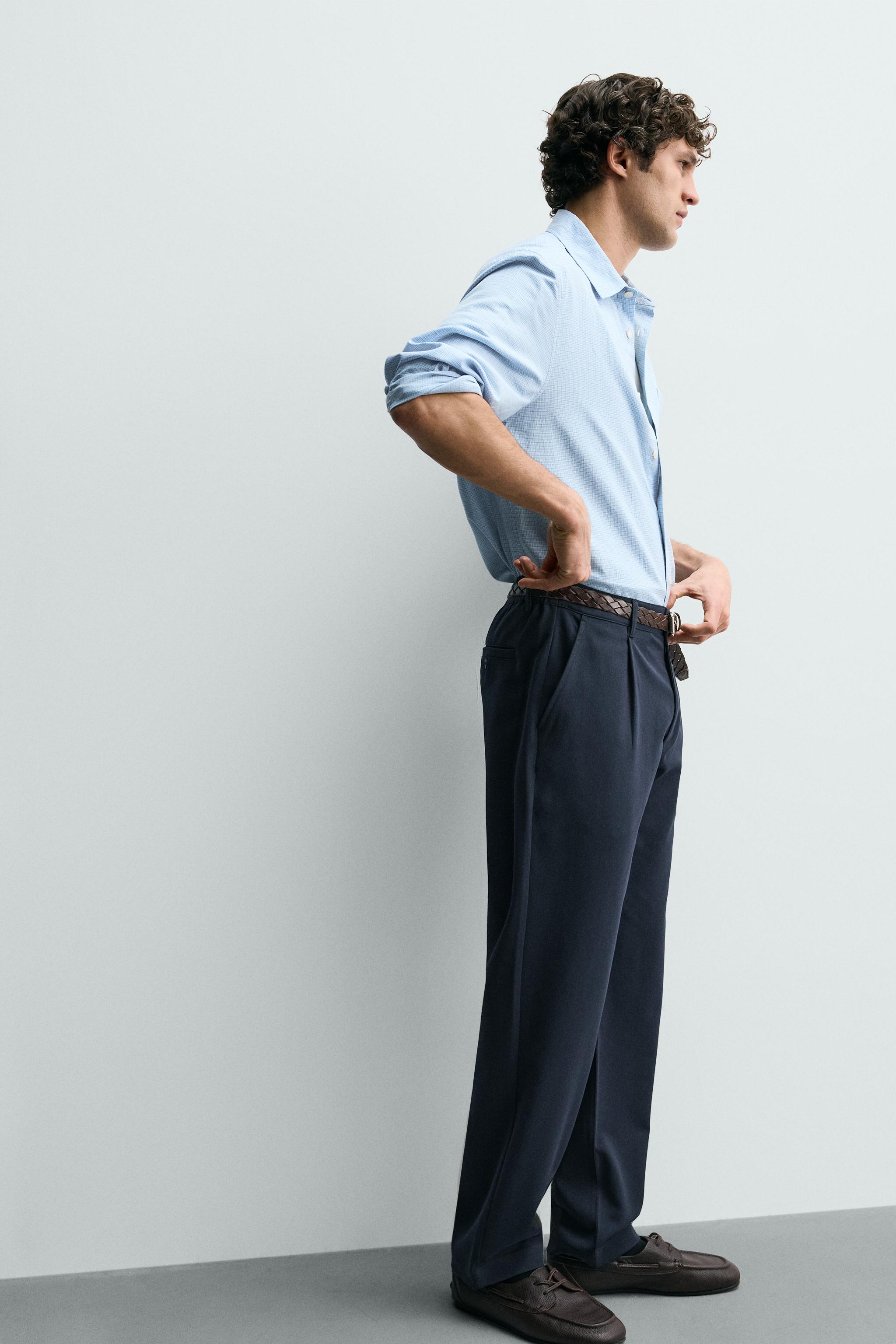 STRAIGHT FIT STRETCH PANTS
