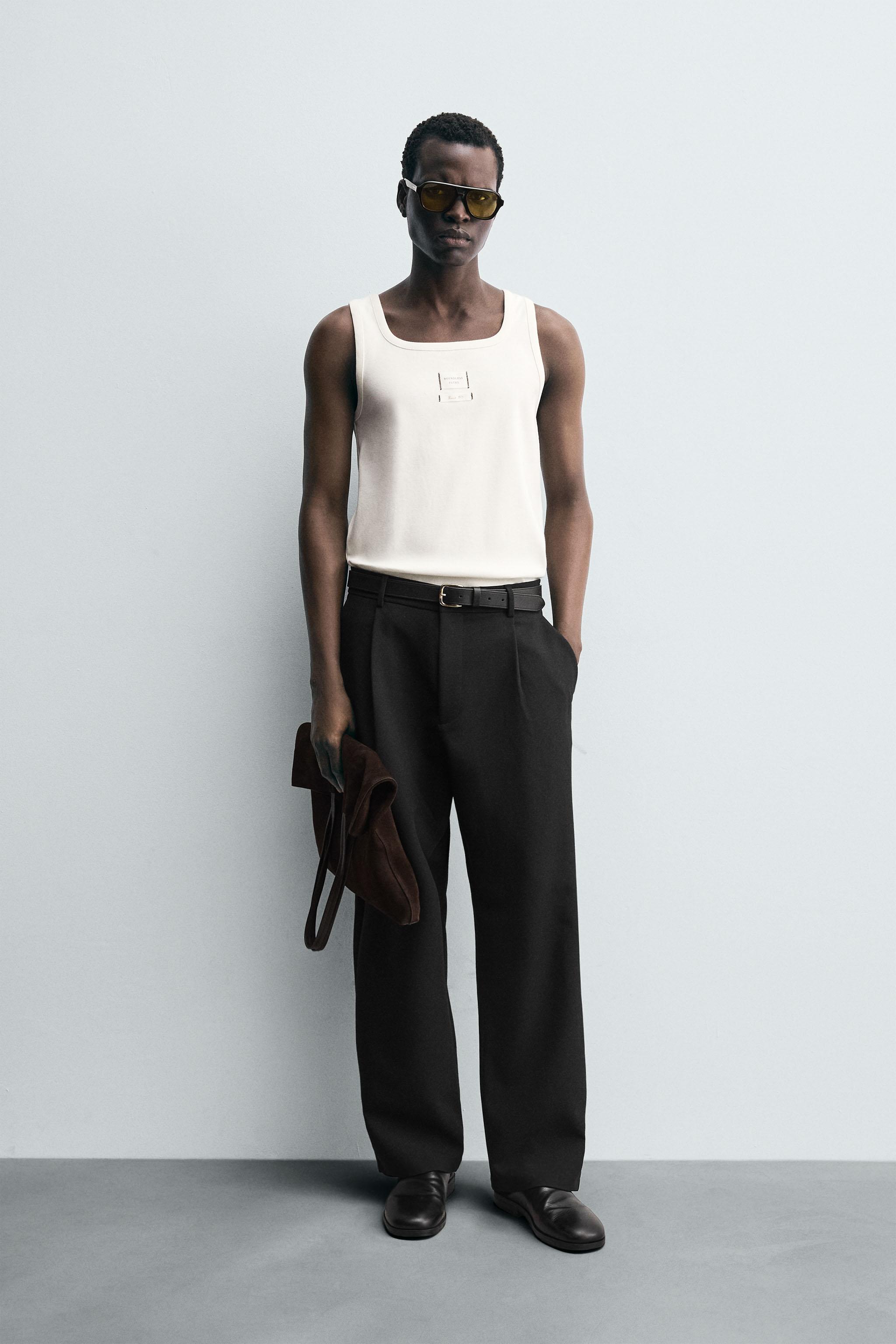 ラベルタンクトップ - ライトベージュ | ZARA Japan / 日本
