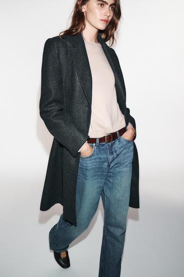 SOFT SHOULDER PAD COAT - Grey marl by Zara