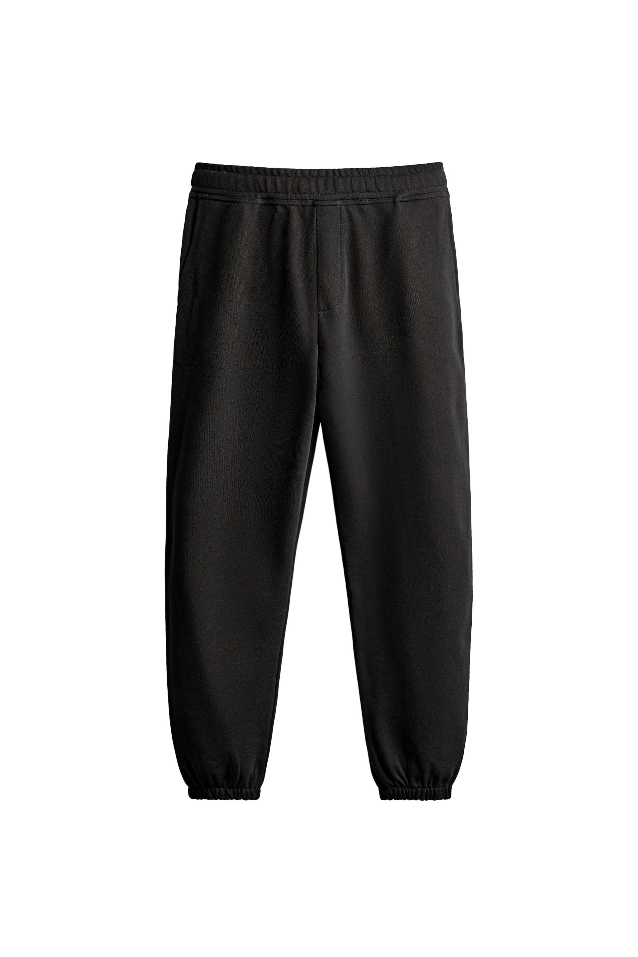 BASIC REGULAR FIT JOGGING PANTS - Black | ZARA United States