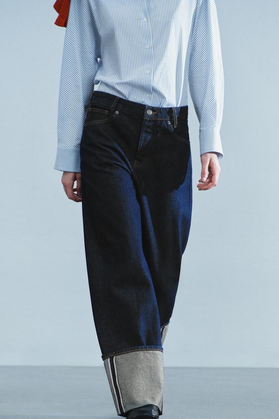 JEAN ZW COLLECTION TURN UP TAILLE BASSE - Bleu de Zara - Image 2