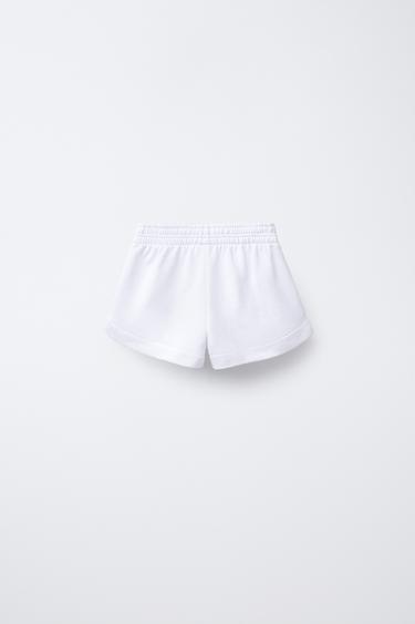 BERMUDA TEXTES BANDE LATÉRALE - Blanc de Zara - Image 1