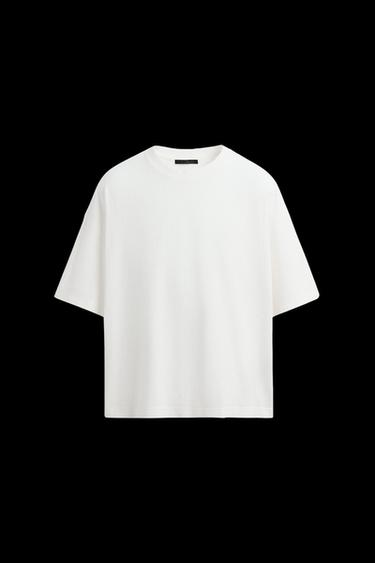 Zara LIGHTWEIGHT WASHED BOXY FIT T-SHIRT - Oyster-white - Image 0