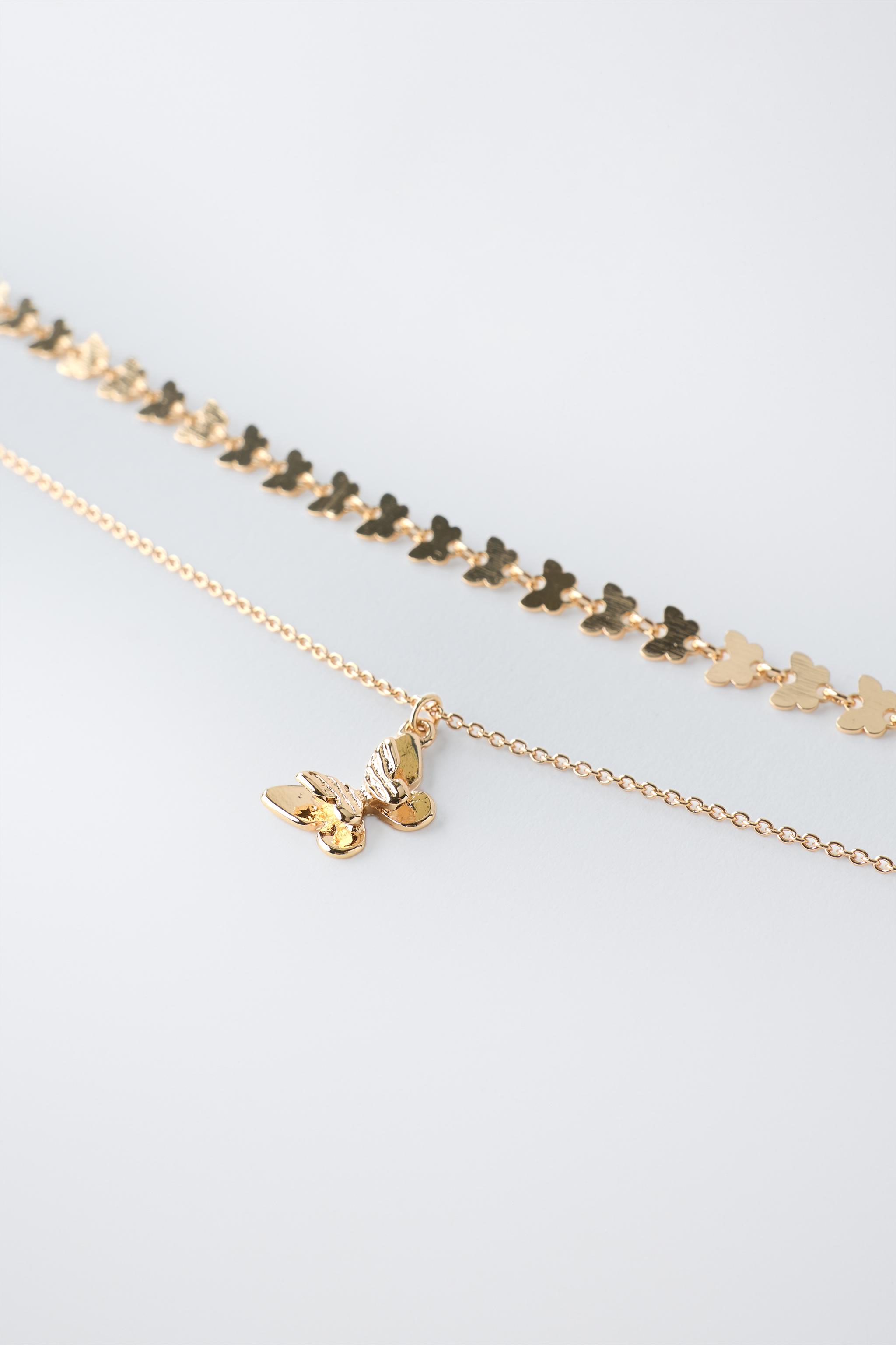 PACK OF TWO BUTTERFLY NECKLACES