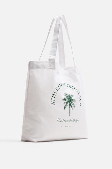 FABRIC SHOPPER BAG - Ecru White by Zara - Image 4