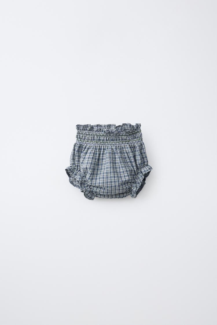 PLAID PRINT BRIEFS — Green / Blue
