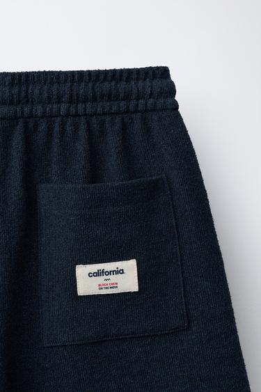 TERRY-EFFECT BERMUDA SHORTS - Navy blue by Zara - Image 3