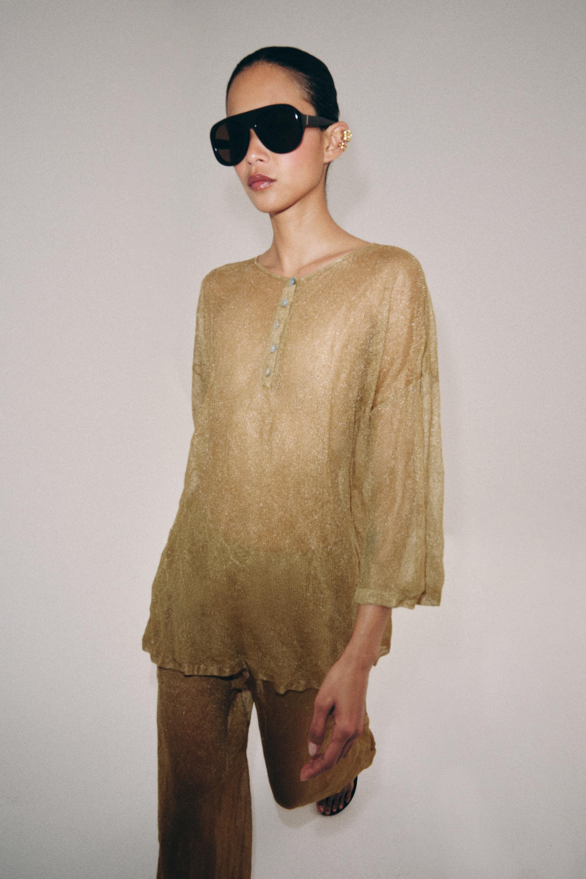 FINE KNIT JUMPER — Golden