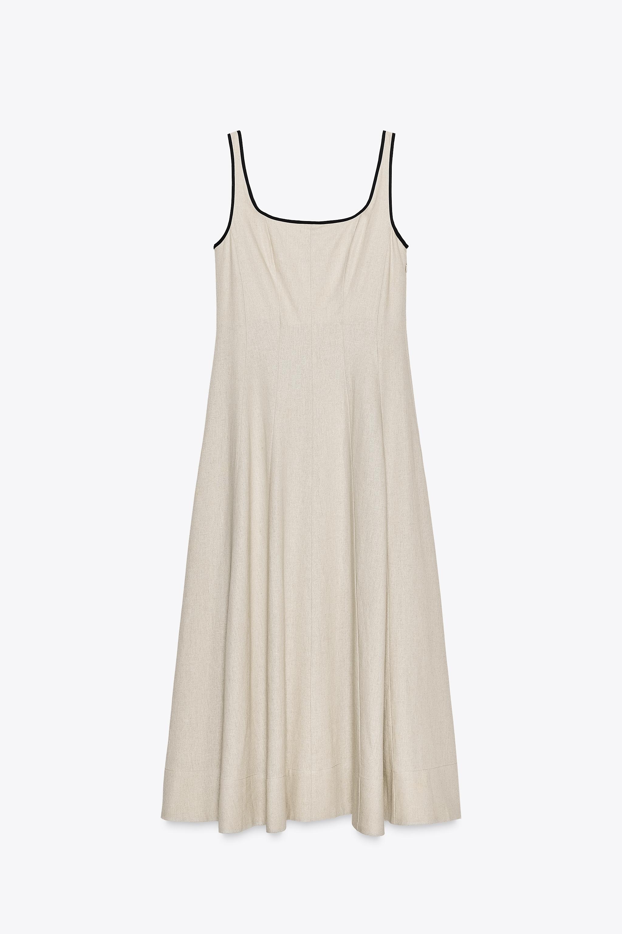 ROBE MIDI LISERÉS CONTRASTE