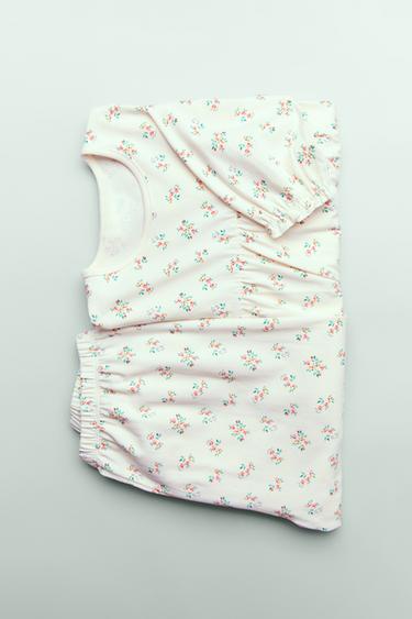 AGES 2-6/ FLORAL PYJAMAS - Ecru by Zara