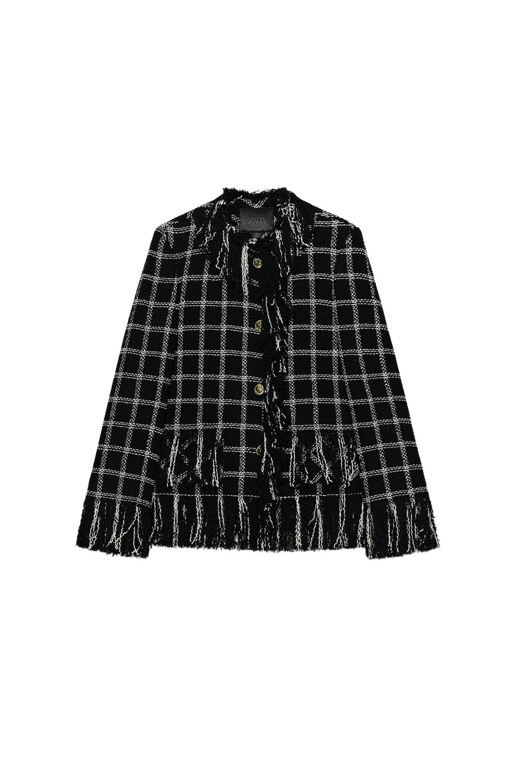 ZW COLLECTION FRINGED PLAID JACKET - image 3