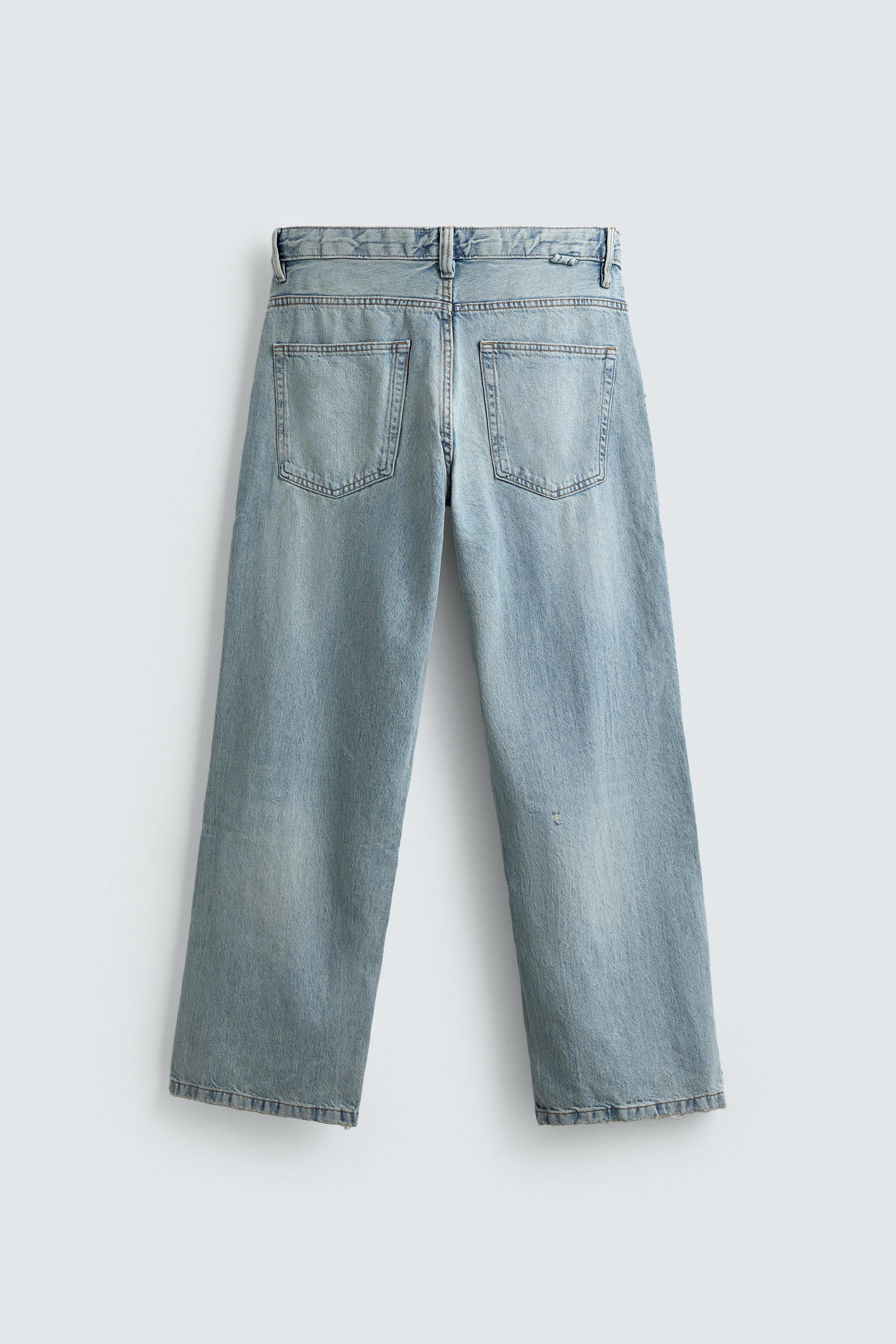 RIPPED BAGGY FIT JEANS - Light blue | ZARA Canada