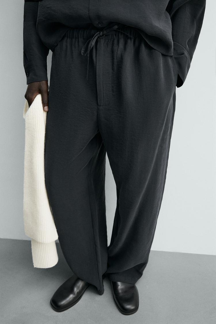 ZARA RELAXED FIT FLOWING TROUSERS