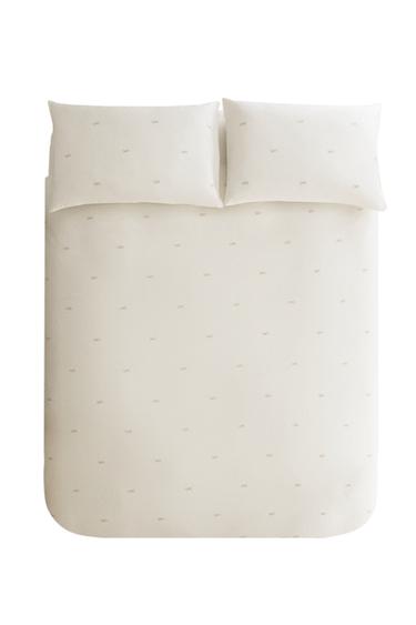غلاف لحاف من القطن الساتان بفيونكات (كثافة 300 خيط) - كافا الخاص بـ Zara