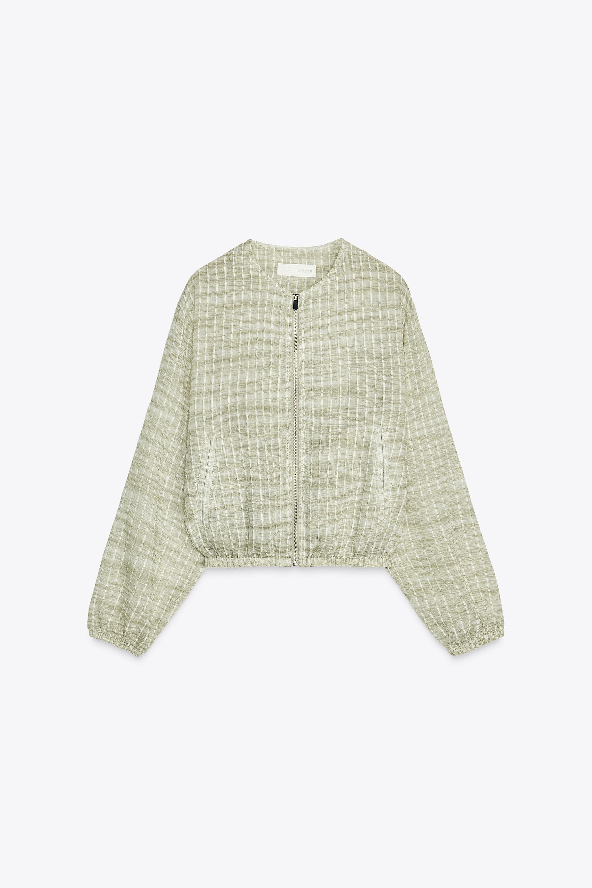 【ZARA】オーガンザフルイドジャケット エクリュ | 4968/031/712 オーガンザフルイドジャケット - エクリュ | ZARA Japan / 日本