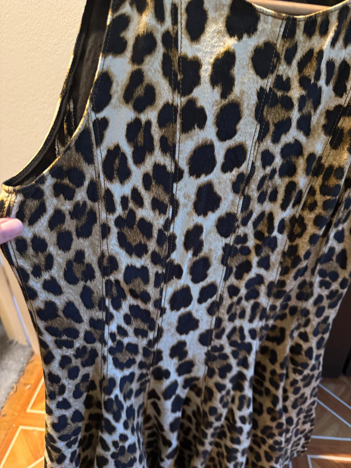 ANIMAL PRINT GODET DRESS ZW COLLECTION - Image 2