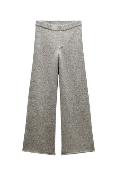 WOOL BLEND KNIT TROUSERS